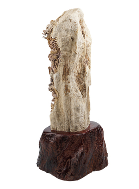 龙摆件办公室木化石雕刻摆件复古