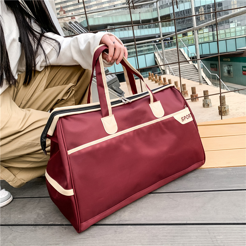 短途旅行包女单肩手提大容量时尚韩版旅行袋男外出旅游出差行李包 - 图0