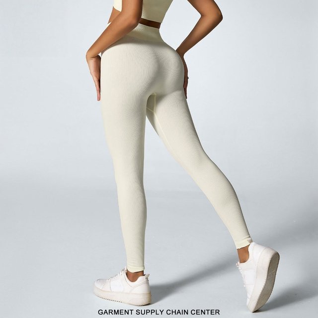 秋冬款长裤高腰紧身显瘦跑步健身训练透气针织料运动外穿瑜伽裤女