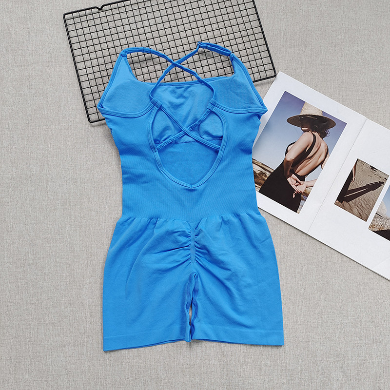 健身服带胸垫吊带透气瑜伽服女性感蜜桃臀无缝欧美风连体瑜伽服,淘宝优惠券,粉丝福利购,淘宝优惠卷