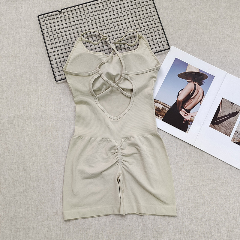 健身服带胸垫吊带透气瑜伽服女性感蜜桃臀无缝欧美风连体瑜伽服,淘宝优惠券,粉丝福利购,淘宝优惠卷