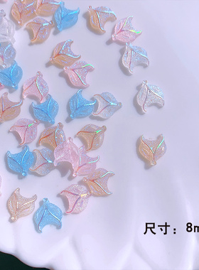 美甲饰品极光狐狸头指甲钻