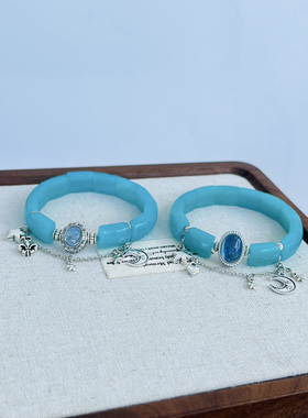 天河石手链女款学生闺蜜礼物小众设计感高级轻奢精致2024年新款