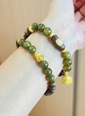 沉香碟珠沙弗莱手串双圈设计款女款单圈新中式饰品