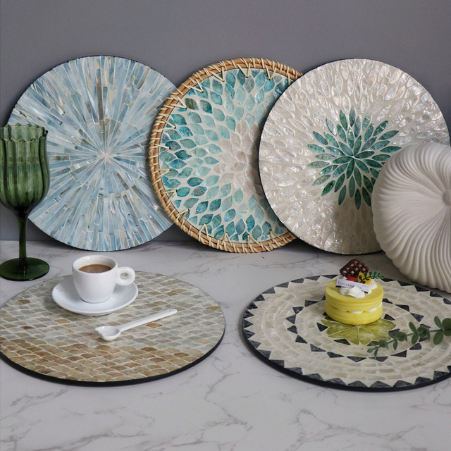 Nordic placemat shell handmade creative western placemat