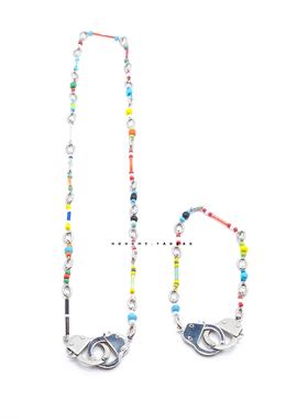 宋妍霏同款可铐彩珠套装项链