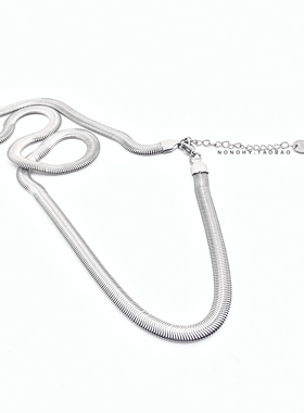 同款蛇骨钛钢项链小众百搭男女