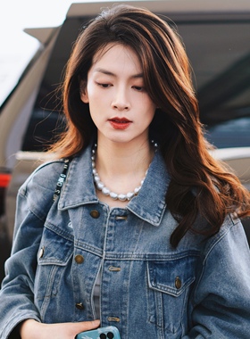 乘风2024 陈昊宇同款贝壳珍珠项链圈环大气百搭日常潮流饰品