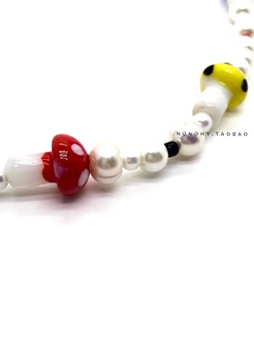 GD欧美街头潮流彩色蘑菇明星项链