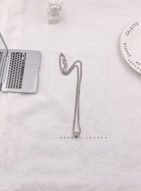 王一博同款小方块钛钢街拍项链