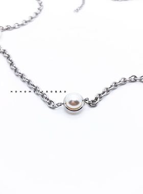 直播钛钢不褪色轻奢项链明星同款