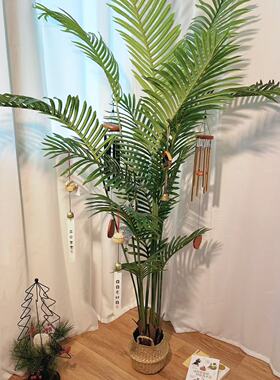 北欧风仿真绿植组合 油橄榄树+巴西木+散尾竹 落地大型假植物盆栽