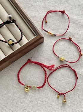 925纯银手工编织组合手绳手链女简约新中式设计轻奢时髦个性手饰