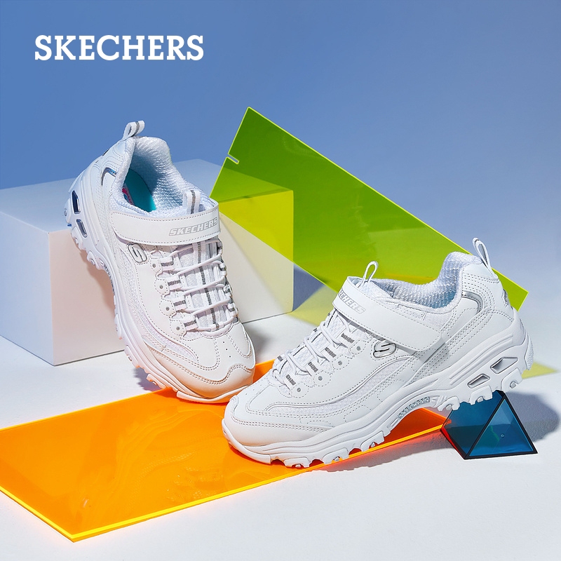 Skechers斯凯奇春夏男女鞋童运动厚底老爹鞋小白鞋亲子鞋熊猫鞋-图3