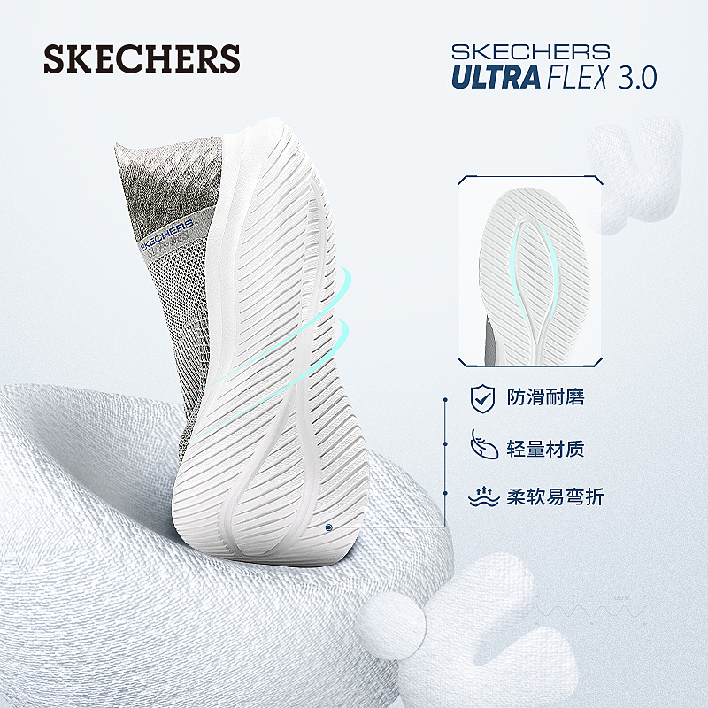 【闪穿鞋】Skechers斯凯奇Slip ins系列春男鞋一脚蹬休闲鞋健步鞋-图3