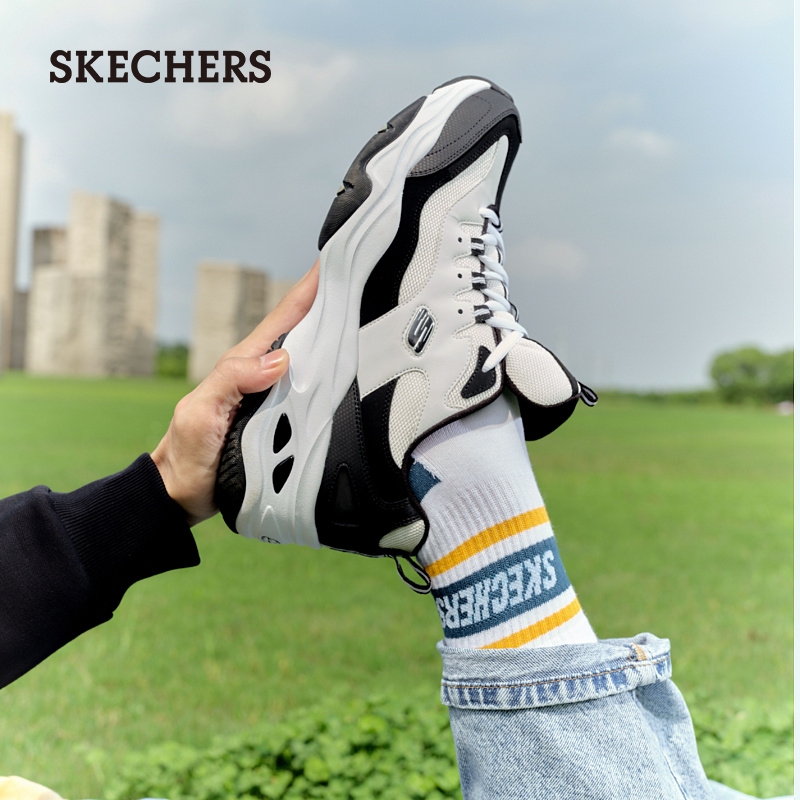 Skechers斯凯奇潮流复古闪电熊猫鞋夏季男轻质运动休闲厚底老爹鞋-图2