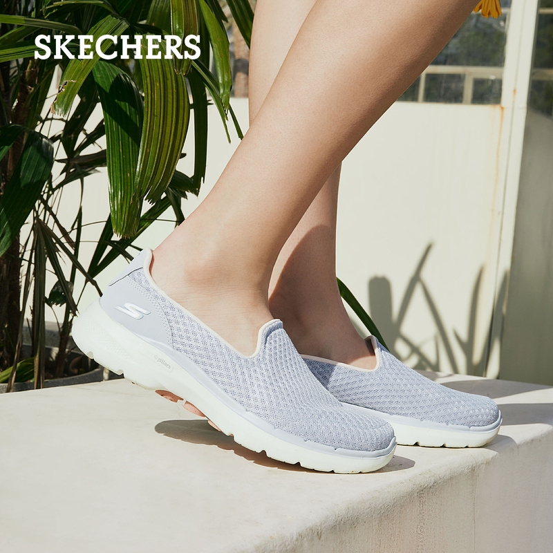 Skechers斯凯奇春夏女鞋浅口一脚蹬休闲鞋轻便妈妈鞋懒人鞋 - 图1