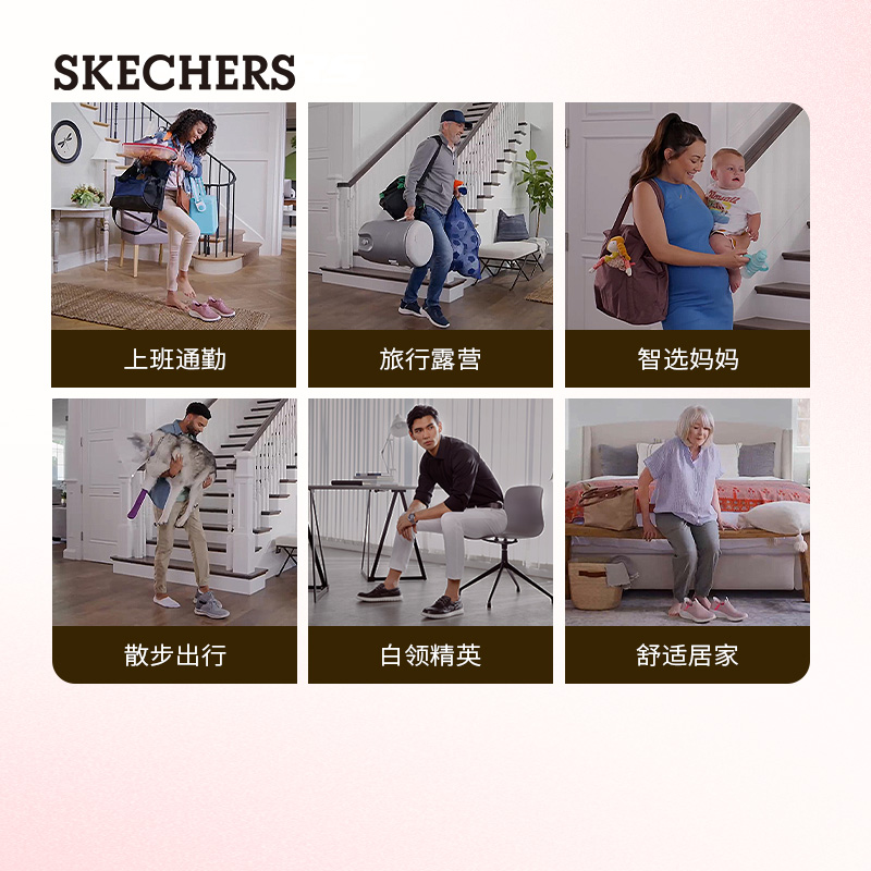 【闪穿鞋】Skechers斯凯奇Slip ins不弯腰一脚蹬女舒适休闲健步鞋 - 图3