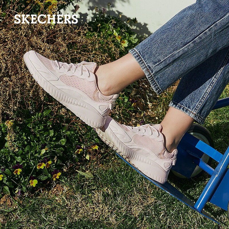 Skechers斯凯奇夏季女鞋网面透气运动鞋缓震软底休闲鞋板鞋跑步鞋