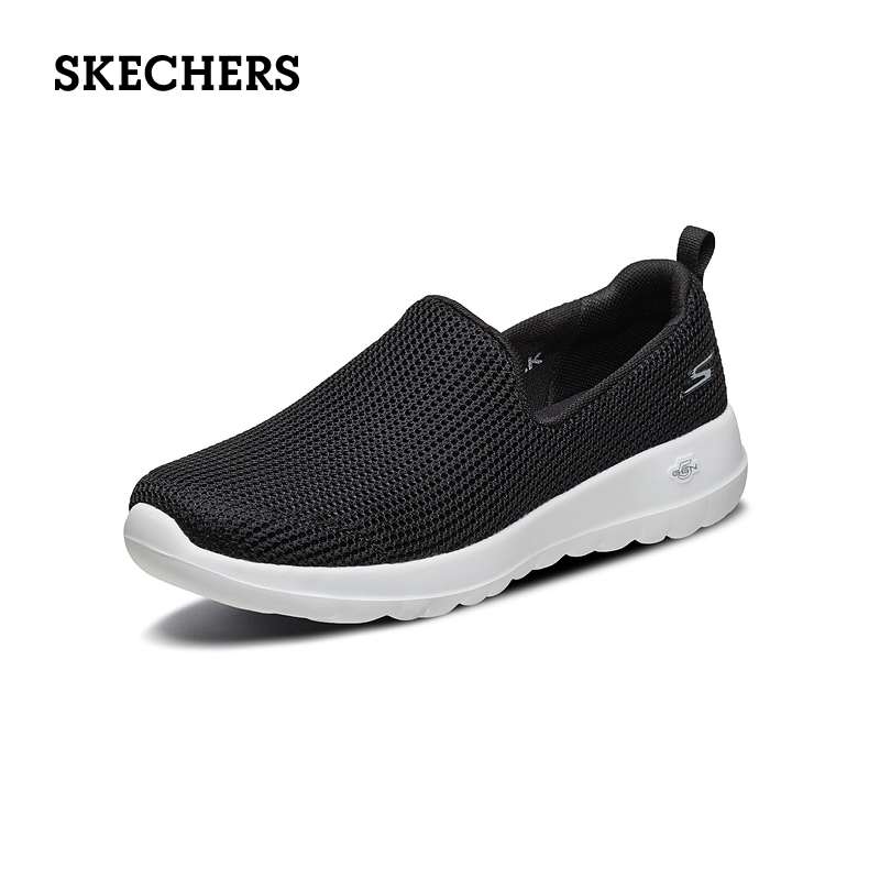 Skechers斯凯奇夏季女鞋透气软底健步鞋缓震一脚蹬休闲鞋妈妈鞋-图3