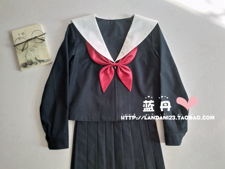 春季新款日本学生校服JK制服水手服长袖冬服基础款名古屋襟关东襟-图1