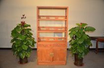 Red Wood Furniture Flowers Pear Wood Bookcase Solid Wood Bookcase Solid Wood Book Cabinet Display Cabinet Red Wood Bookcase