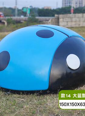 卡通瓢虫摆件户外玻璃钢昆虫雕塑园林景观小区幼儿园商场装饰美陈