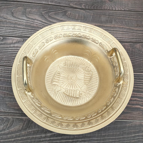 仿古龙洗盆婚庆铜盆聚宝盆洗脸洗脚黄铜盆鱼洗金盆洗手浴佛共振盆 - 图2
