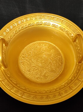 用品摆件黄金铜盆寺庙浴佛节