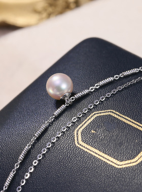 DIY配件S925纯银珍珠手链空托