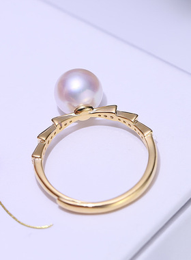 DIY配件S92纯银珍珠戒指空托配