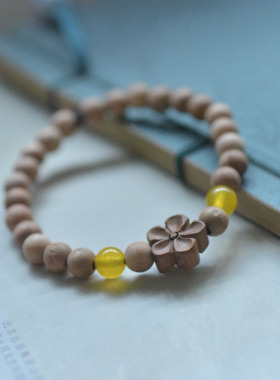 「梦微」木质手串桃木简约文艺