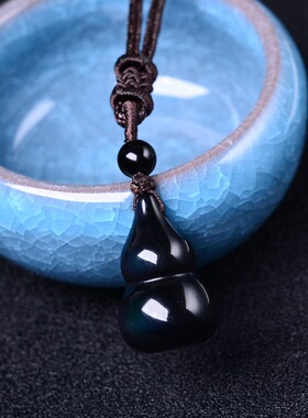 新品彩虹眼福禄宝宝黑曜石葫芦