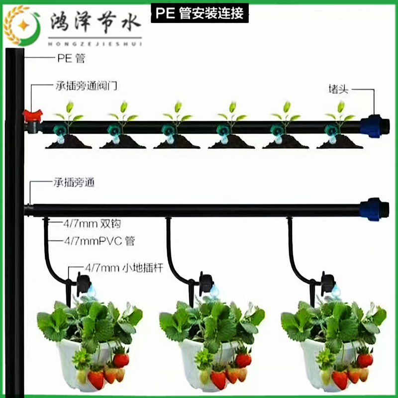 压力补偿式滴头4L/h.8L/h厂家销售果树葡萄滴灌微喷节水灌溉系列-图2