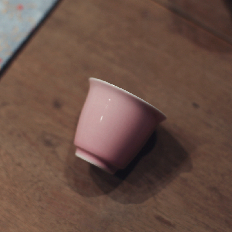 |勿念|《绣球花》桃粉弥言茶杯少女粉色桃红手绘女生设计品茗-图2