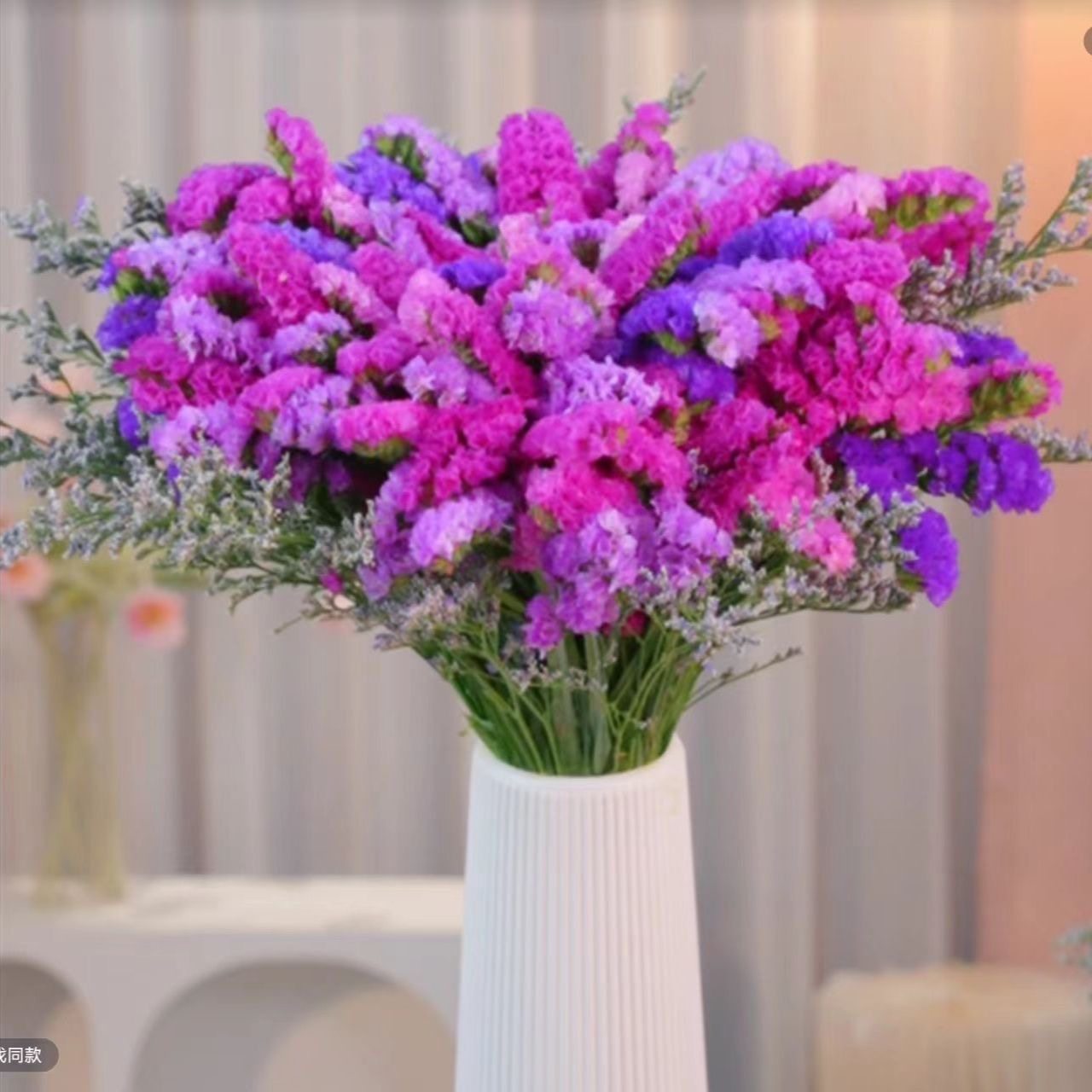 【送花瓶】云南基地勿忘我半干花真花风干花鲜艳客厅装饰摆件插画,淘宝优惠券,粉丝福利购,淘宝优惠卷