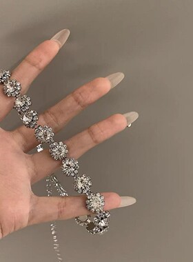 婚礼当天立规矩这婚我不结了苏玥段柒萱同款满钻锆石项链女锁骨链