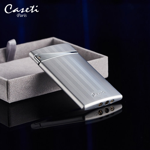 法国caseti卡沙帝超薄打火机防风高档充气火机定制刻字男生日礼物 - 图0