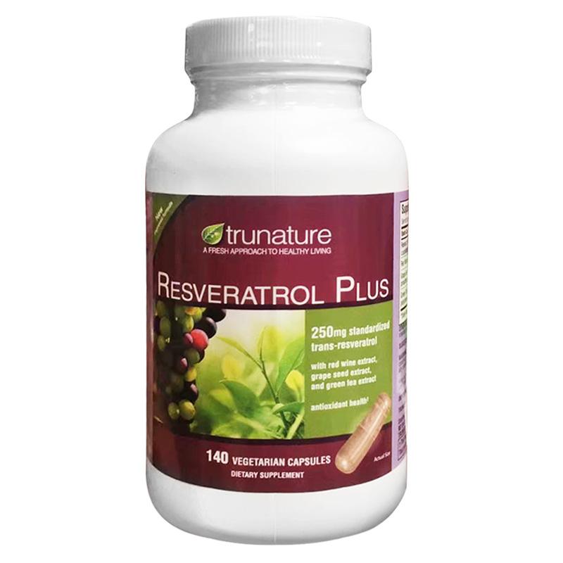 美国直邮 TruNature Resveratrol Plus白藜芦醇加强版140粒 250mg - 图3