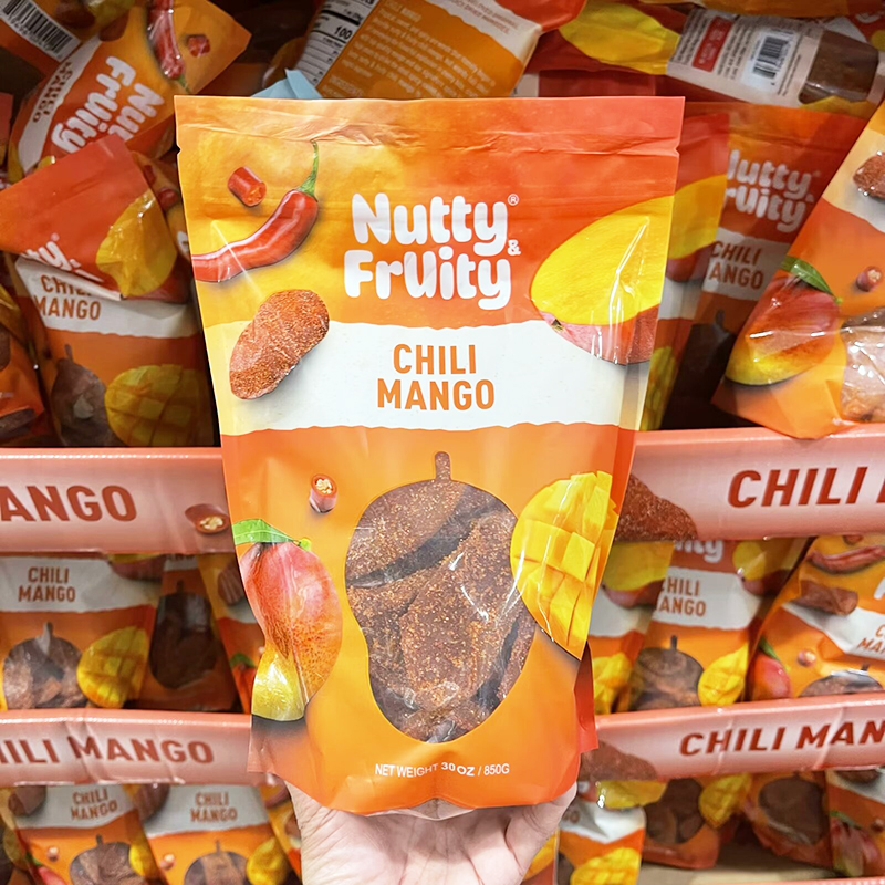 美国直邮 Nutty & Fruity 辣芒果干 进口休闲甜零食蜜饯果干 850g - 图0