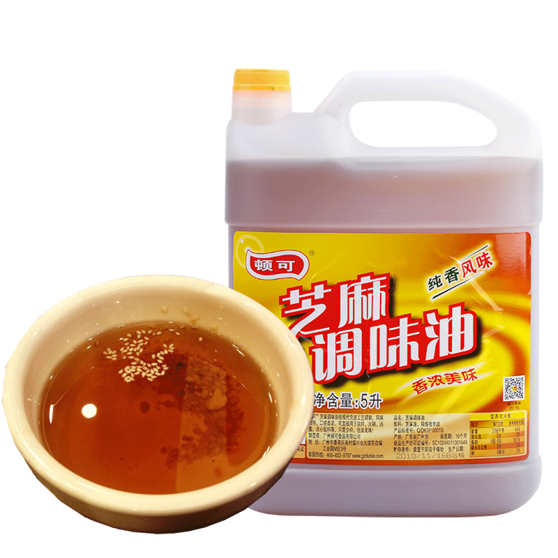 顿可芝麻调味油5L香油商用芝麻油大桶火锅油碟调和油纯正750ml-图3