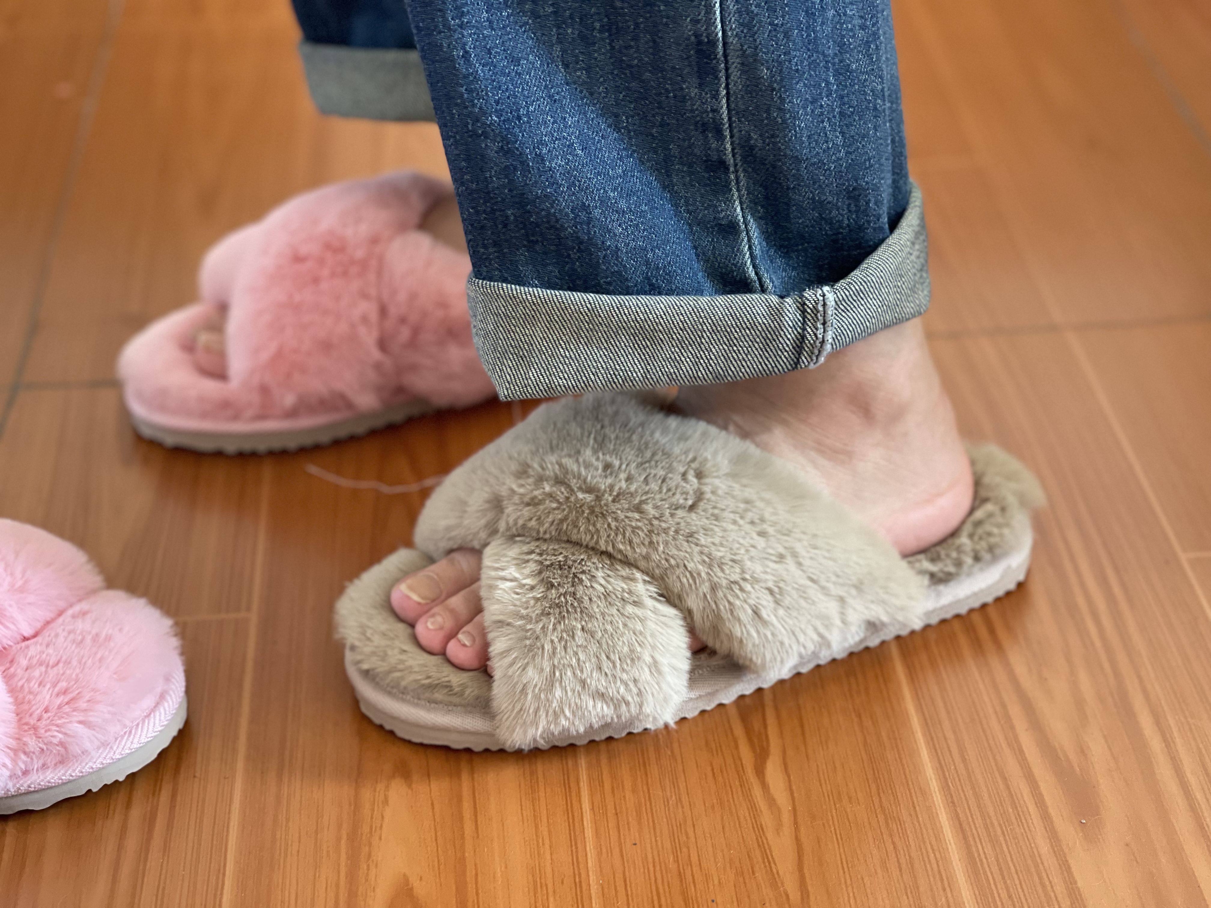 外贸余单高仿大兔毛记忆海绵中底女家居拖鞋室内拖柔软防滑底外穿,淘宝优惠券,粉丝福利购,淘宝优惠卷