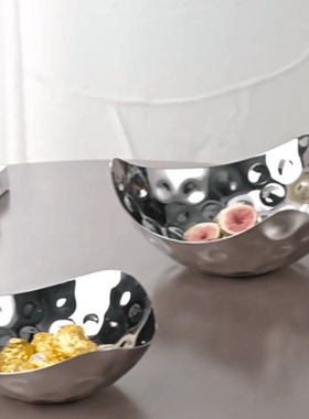 软装饰品样板间水果盘金属简约