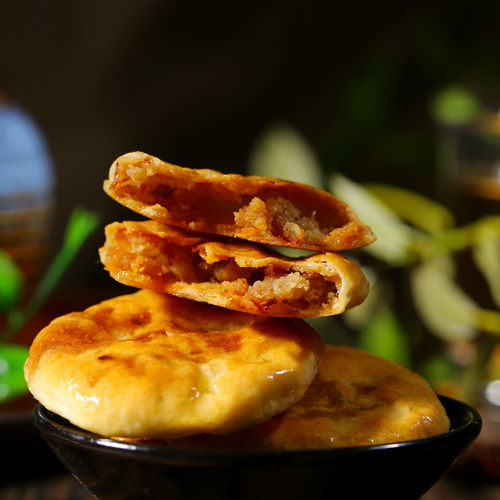 福建尤溪征东咸香肉光饼梅菜扣肉饼儿童孕妇原味辣味零食20片散装 - 图2