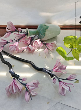 永安不停木簪缠花田园手工发饰品