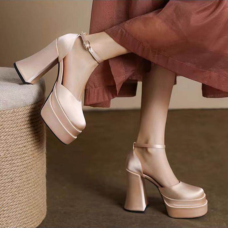 玛丽珍婚鞋超高跟新娘鞋礼服鞋增高不累脚矮子乐主婚纱神器松糕鞋,淘宝优惠券,粉丝福利购,淘宝优惠卷