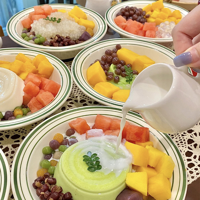 网红密胺甜品碗水果沙拉清补凉糖水碗汤圆碗火锅店绵绵冰碗沙冰碗