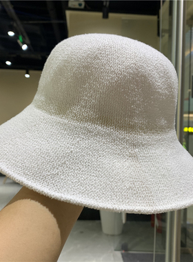 渔夫帽女遮阳防晒针织亚麻光身