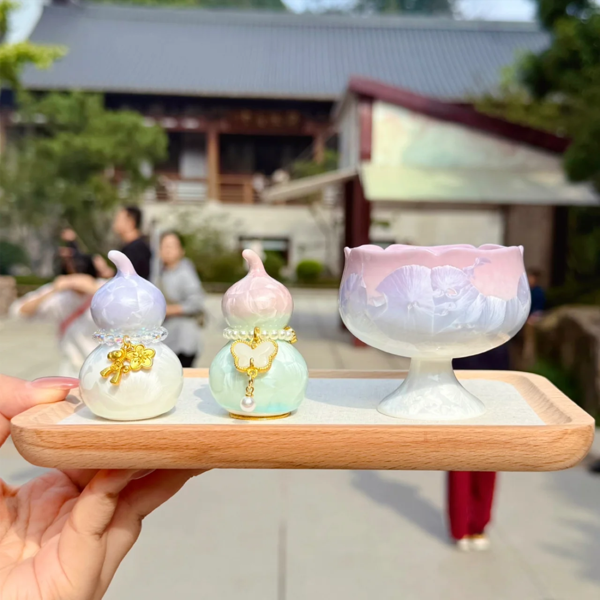 灵隐景区文创星紫杯组渐变紫冰裂纹陶瓷茶室品茗杯桌面摆件 7383,淘宝优惠券,粉丝福利购,淘宝优惠卷