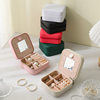 Simple ins portable jewelry box wholesale anti-oxidation earrings earrings rings nail art jewelry storage box with mirror